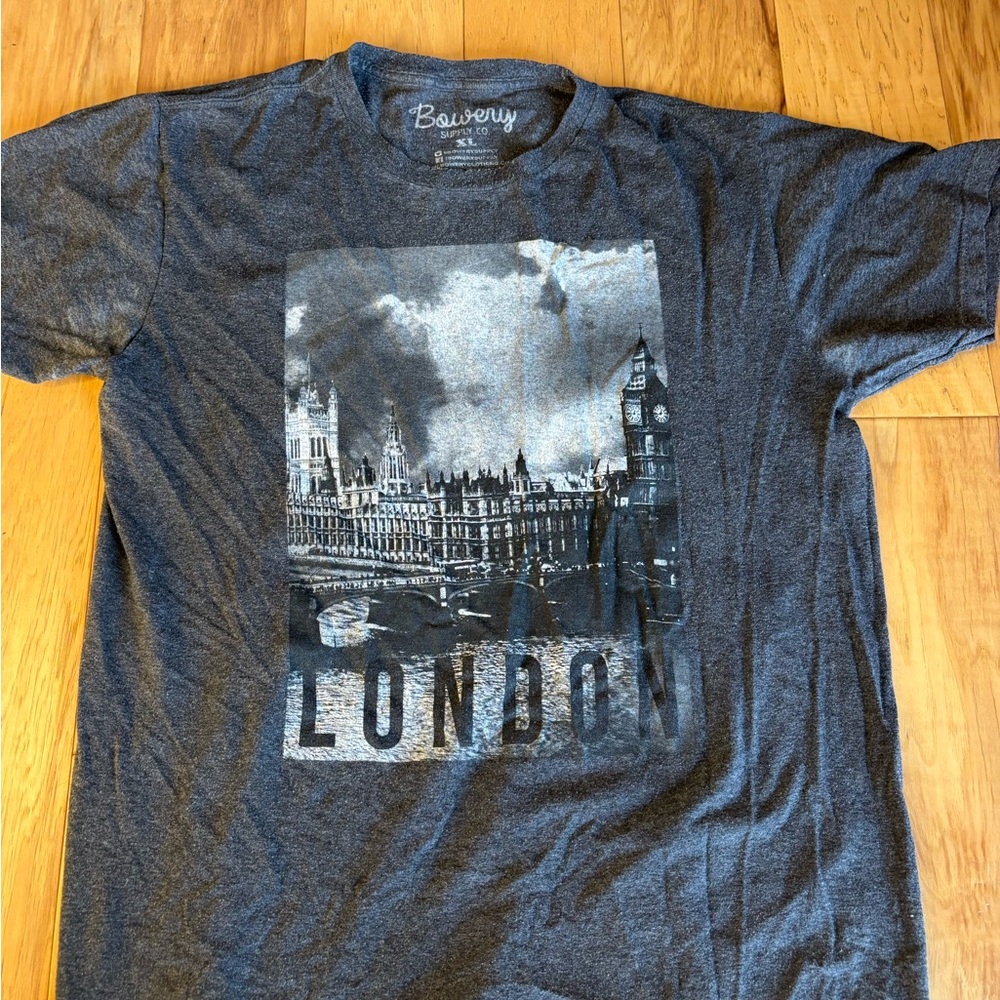 Everly Men's Gray London Graphic T-Shirt